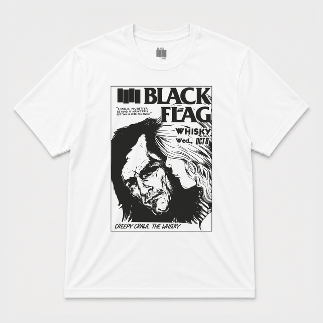 Black Flag Whisky Black Graphic T shirt