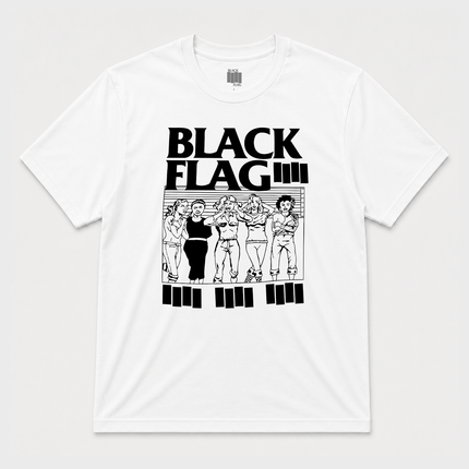 Black Flag White  Graphic T shirt