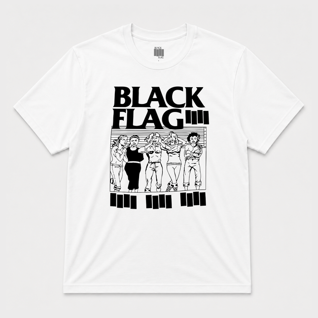 Black Flag White  Graphic T shirt