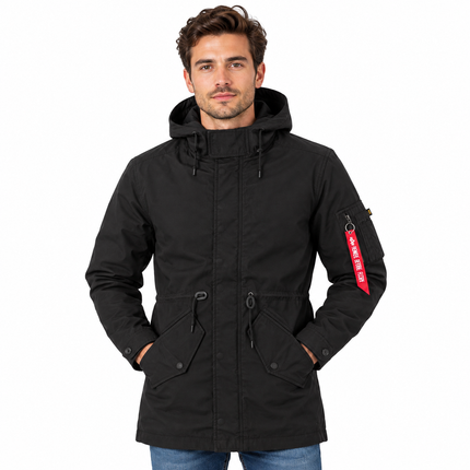 Alpha Industries Black Hooded Parka