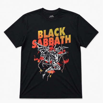 Black Sabbath Flying Devil Lightning Bolts T-Shirt