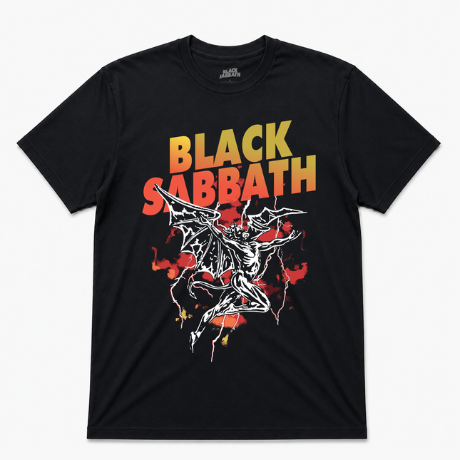 Black Sabbath Flying Devil Lightning Bolts T-Shirt