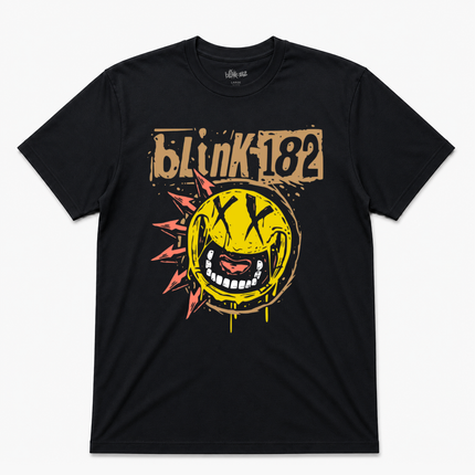 Blink 182 Similing Face Graphic T Shirt