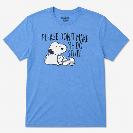 Peanuts Please Dont Make Me Do Stuff T shirt
