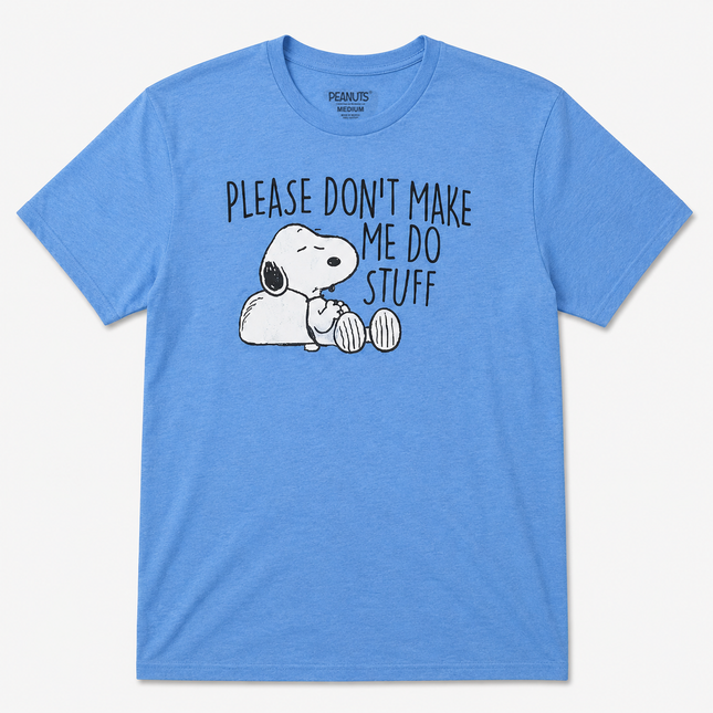Peanuts Please Dont Make Me Do Stuff T shirt