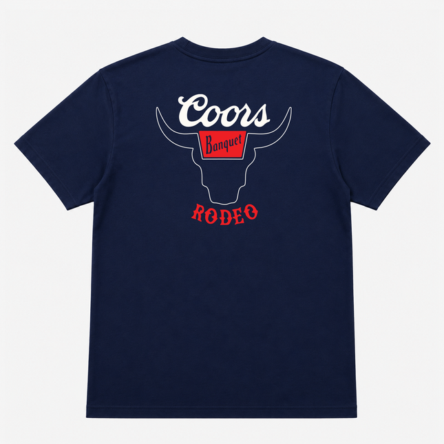 Coors Banquet Black Bull T Shirt Navy