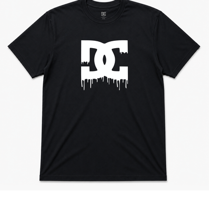 Dc Shoes Star Drip Logo Ss T Shirt White Logo