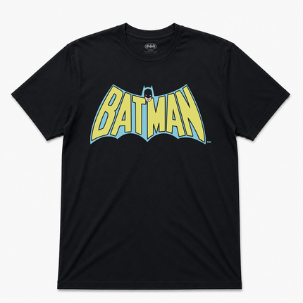 Dc Men's Batman Classic Text Bat Logo T Shirt
