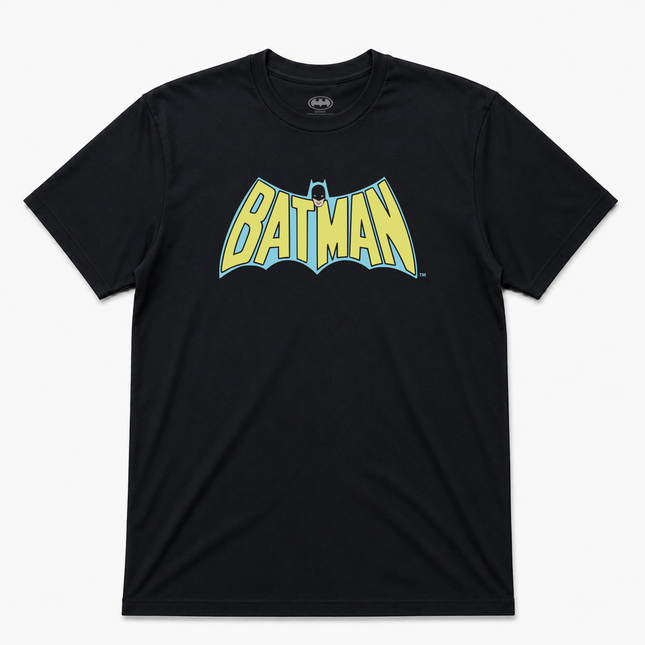 Dc Men's Batman Classic Text Bat Logo T Shirt