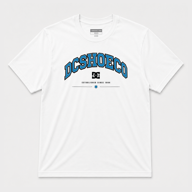 Dc Shoes Co Established White  Ss T Shirt