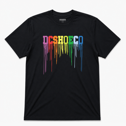 Dc Shoes Colored Drip Logo T Shirt