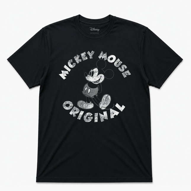 Disney Classic Mickey Mouse Vintange Logo Short Sleeves T Shirt