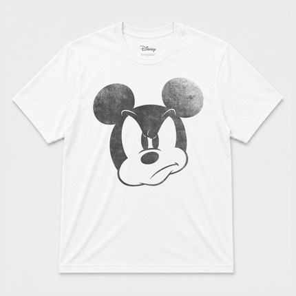 Disney Mad Mickey White Short Sleeves T Shirt