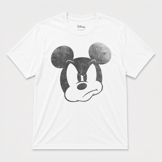 Disney Mad Mickey White Short Sleeves T Shirt