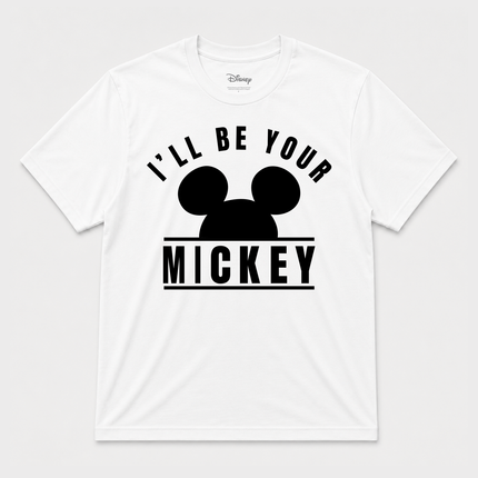 Disney Mens I'll Be Your Mickey White T Shirt