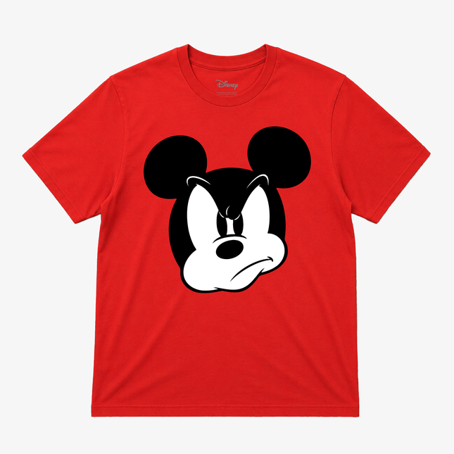 Disney Mens Mad Mickey Heather Red T Shirt