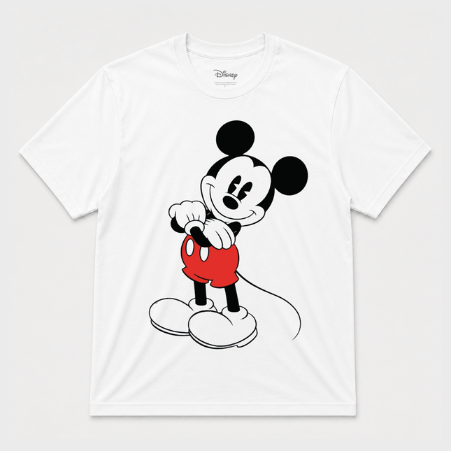 Disney Mickey Crack Short Sleeves T Shirt Gray