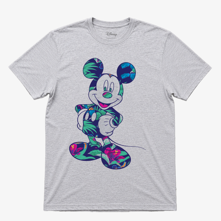 Disney Mickey Paradise Short Sleeves T Shirt Gray