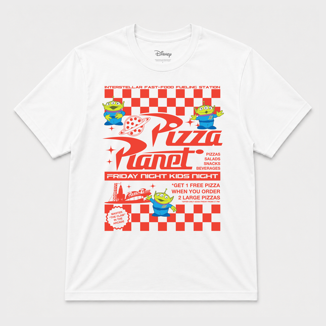 Disney Pizza Planet Flyer Short Sleeves T Shirt