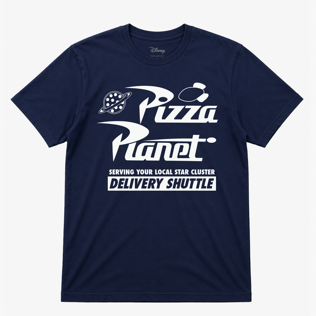 Disney Pizza Planet Logo Short Sleeves T Shirt Navy