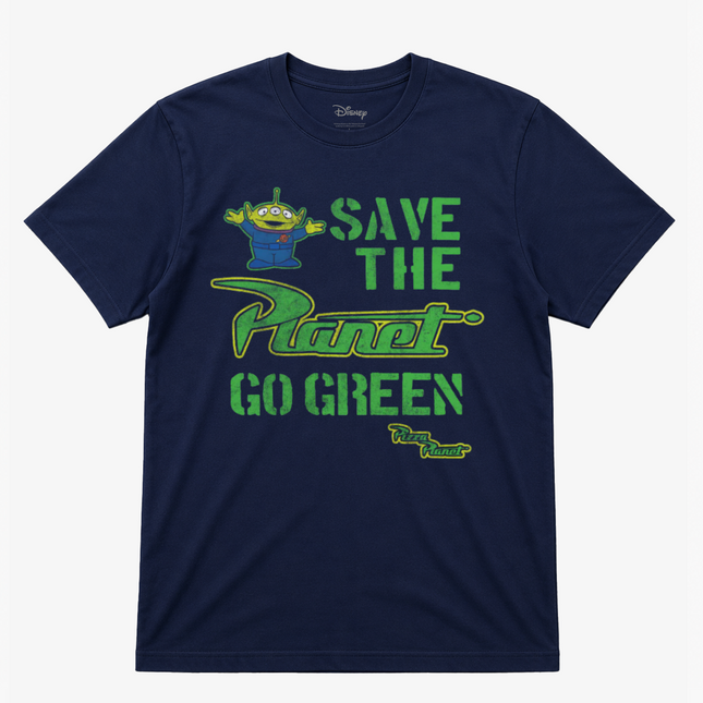 Disney Pizza Planet Save The Planet Short Sleeves T Shirt Navy