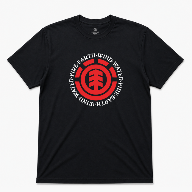 Element Skate CO Mens Earth Wind Fire Wather Graphic T Shirt Black