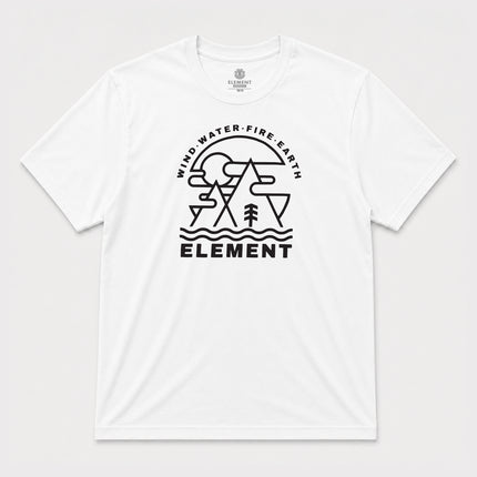 Element Skateboard Mens Fire Earth Wind Short Sleeves T Shirt White