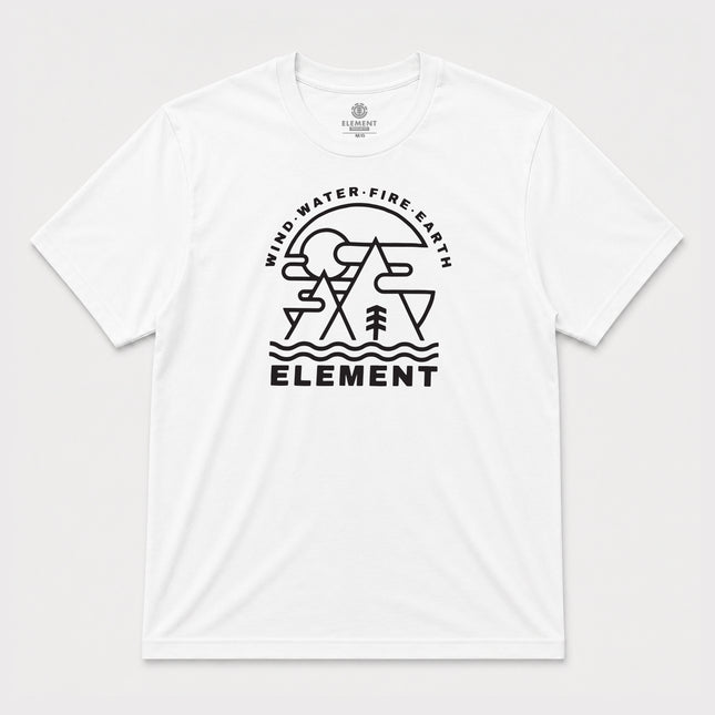 Element Skateboard Mens Fire Earth Wind Short Sleeves T Shirt White