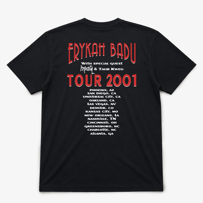Erykvh Bvdu 2001 Tour Washed Black T Shirt