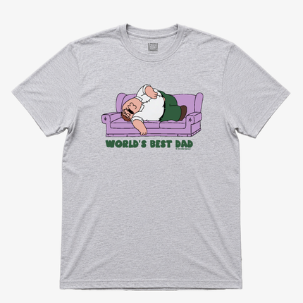 FAMILY GUY PETER WORLDS BEST DAD ADULT SHORT SLEEVES T SHIRT GRAY
