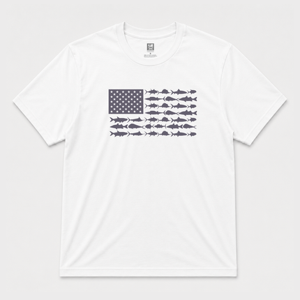 Fish Flag Graphic Fishing T Shirt