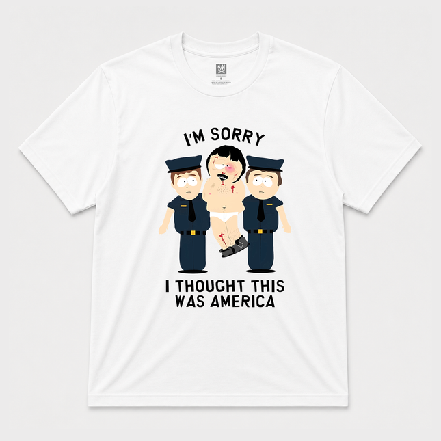 I Am Sorry I Thought This Was America Graphic Black T Shirt