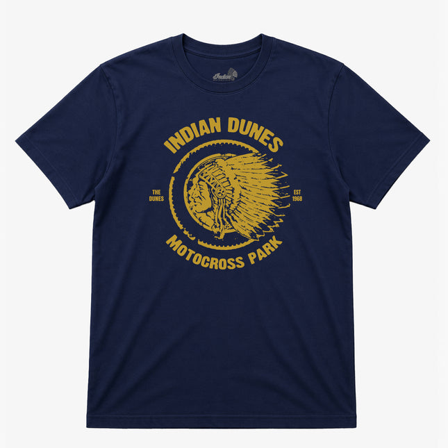 Indian Dunes Motocross Park T Shirt Navy Graphic Tee