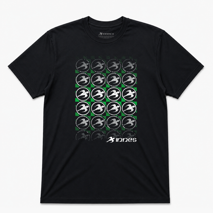 Innes Skateboard Circle Logos Graphic  T shirt