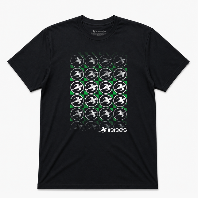 Innes Skateboard Circle Logos Graphic  T shirt