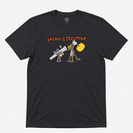 Itachy & Scratchy Graphic T Shirt Charcoal