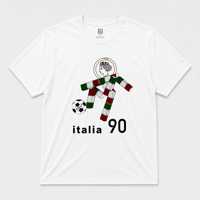 Italia 1990 World Cup Graphic White T Shirt