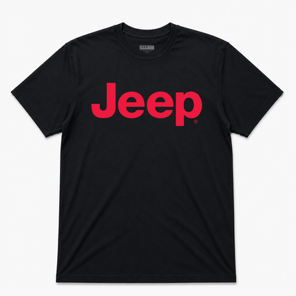 Jeep Official Graphic Logo T Shirt Black / Red