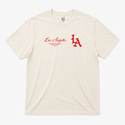 La Los Angeles City Of Angels Graphic T Shirt Natural