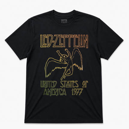 Led Zeppelin Mens Original And Authentic License 1977 Sunset New
