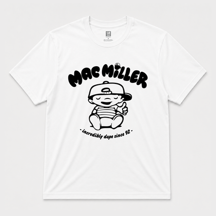 Mac Miller Incredibly Dope Since 92  Graphic T shirt White