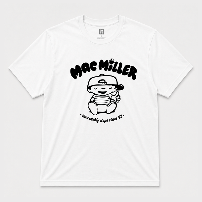 Mac Miller Incredibly Dope Since 92  Graphic T shirt White