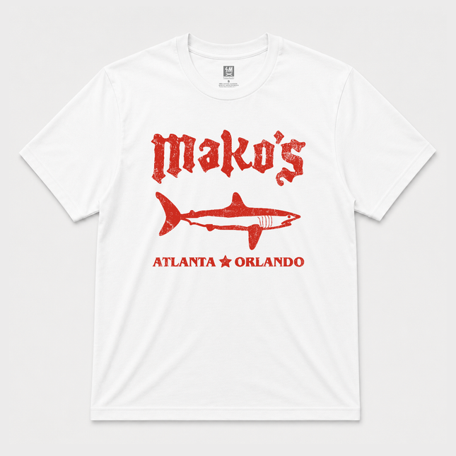 Mako's Atlanta Orlando White T Shirt