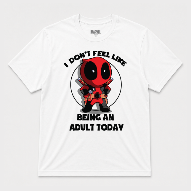 Marvel Deadpool I Dont Feel Like Being An Andult Today Graphic T Shirt