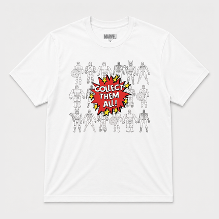Marvel Full Of Comics Collect Them All Logo Graphic T Shirt