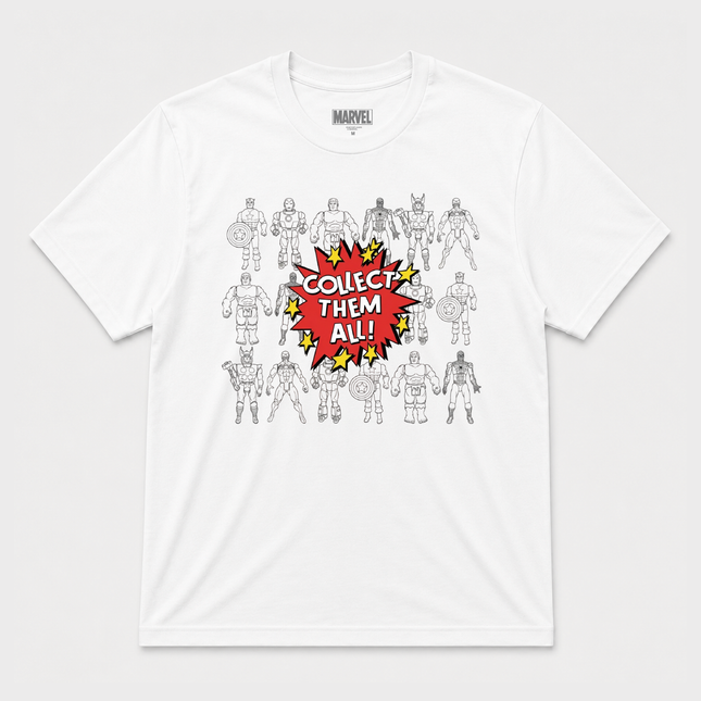 Marvel Full Of Comics Collect Them All Logo Graphic T Shirt