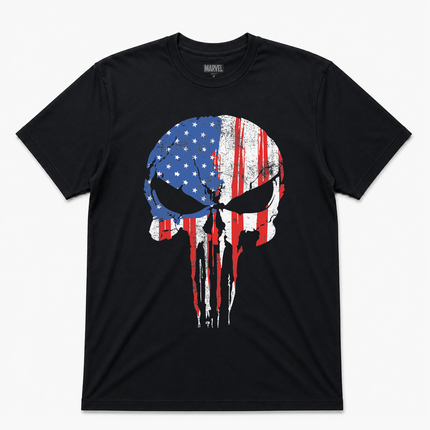 Marvel Punisher Falg Skull T Shirt