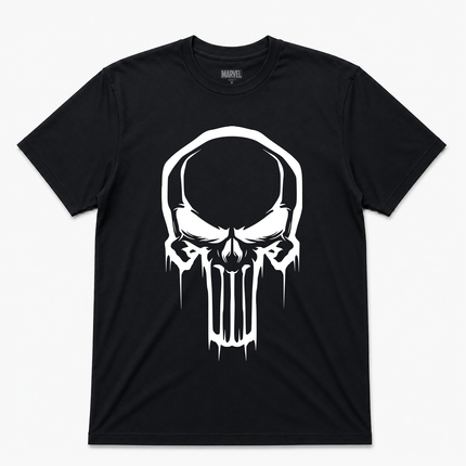 Marvel The Punisher Mens Distress  Melt Logo Tee