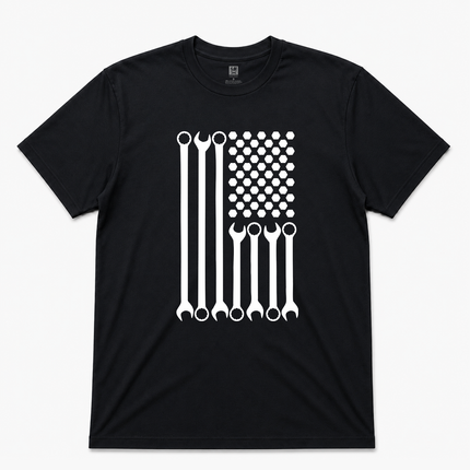 Mechanic Tool Flag Graphic T Shirt