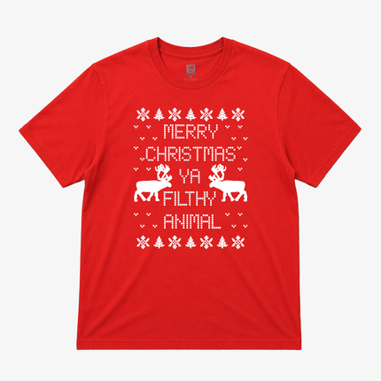 Merry Christmas Ya Filthy Animal Graphic T shirt